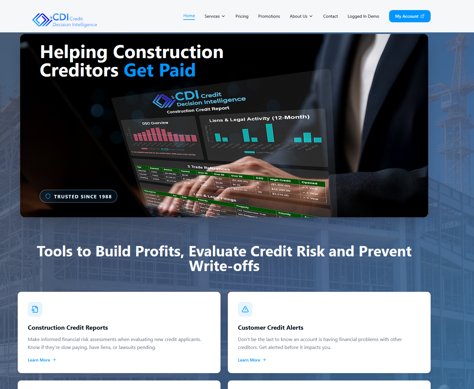 New CDIcredit Homepage Preview